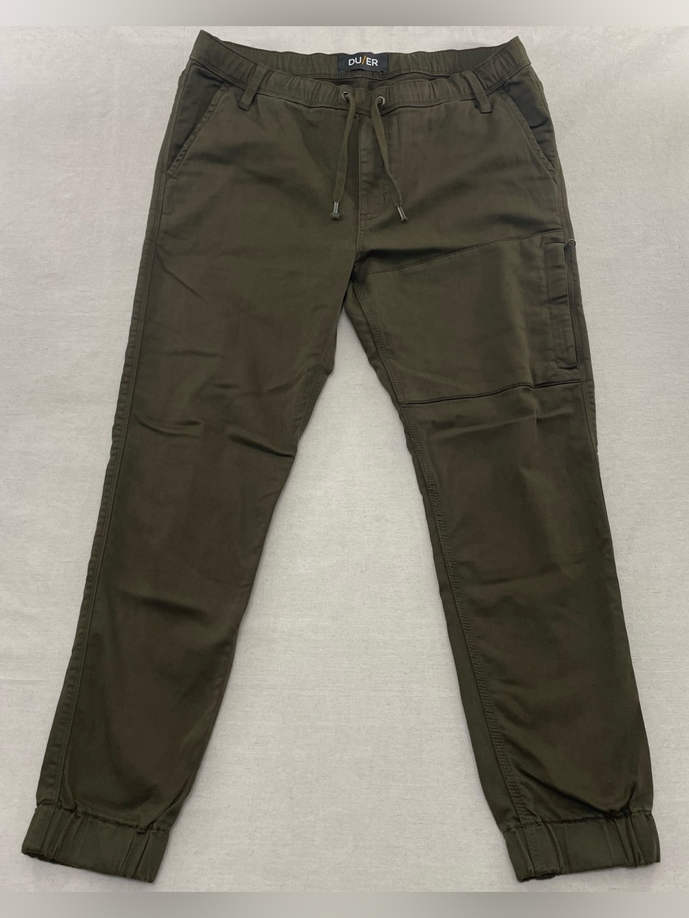 DUER Jogger Pants Mens 34x29 Green No Sweat N2X Slim Fit Nature2X Drawstring